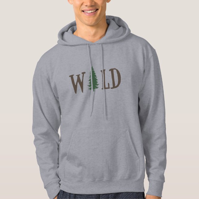 Pine trees in the wild forest hoodie (Front)