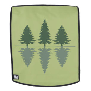 Pine trees Into the wild forest Backpack