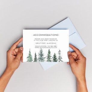 Pine Trees Lantern Botanical Hotel Accomodations Enclosure Card