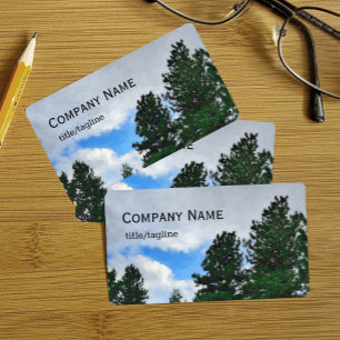 pine trees nature art  landscape outdoors business card