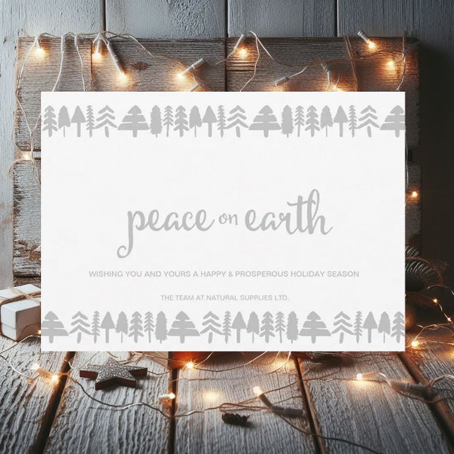 Pine Trees Peace on Earth Corporate Card (Creator Uploaded)