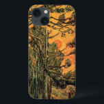 Pine Trees Red Sky Setting Sun by Vincent van Gogh iPhone 13 Case<br><div class="desc">Pine Trees against a Red Sky with Setting Sun by Vincent van Gogh is a vintage fine art post impressionism landscape nature painting. A pine tree forest with a glowing red and orange sky at sunset. The sun is glowing through the evergreen tree branches, pine cones and needles in the...</div>