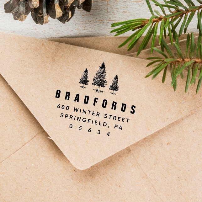 Pine Trees Return Address Self-inking Stamp (Pine Trees Return Address Self-inking Stamp)