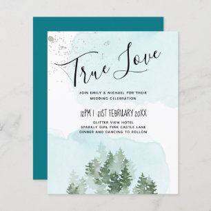 Pine Trees Teal and Sage Wedding