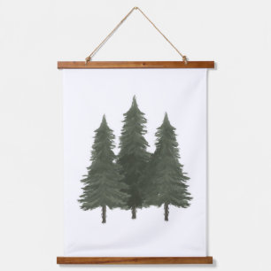 Pine Trees Woodland Nursery Decor Hanging Tapestry