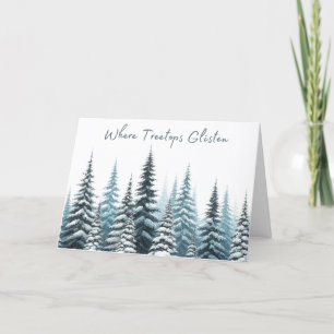 Pine Treetop Christmas Card