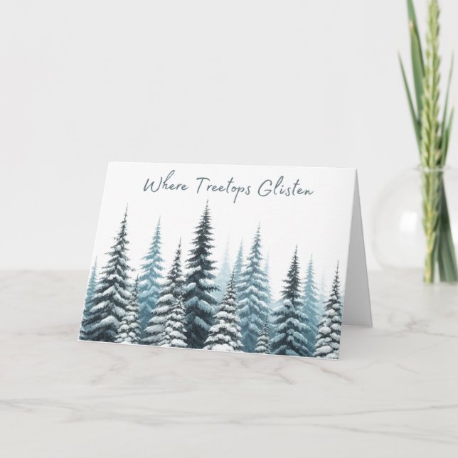 Pine Treetop Christmas Card (Front)