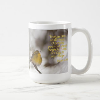 Pine Warbler Psalm 62:8 Mug