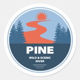 Pine Wild And Scenic River Classic Round Sticker