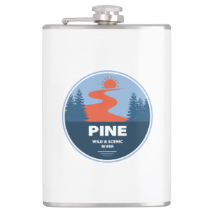 Pine Wild And Scenic River Hip Flask