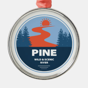 Pine Wild And Scenic River Metal Tree Decoration