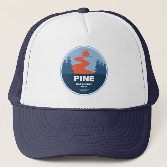 Pine Wild And Scenic River Trucker Hat (Front)