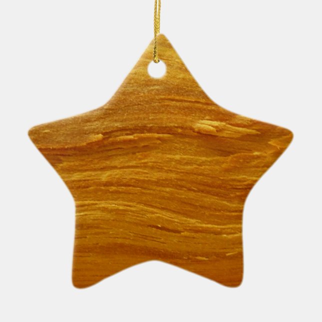 Pine Wood I Faux Wooden Texture Ceramic Tree Decoration (Front)