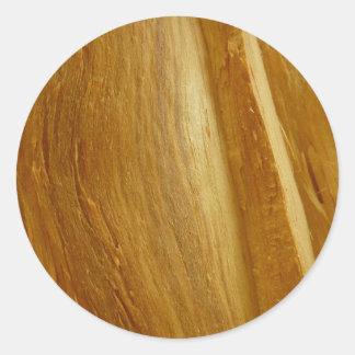 Pine Wood II Faux Wooden Texture Classic Round Sticker