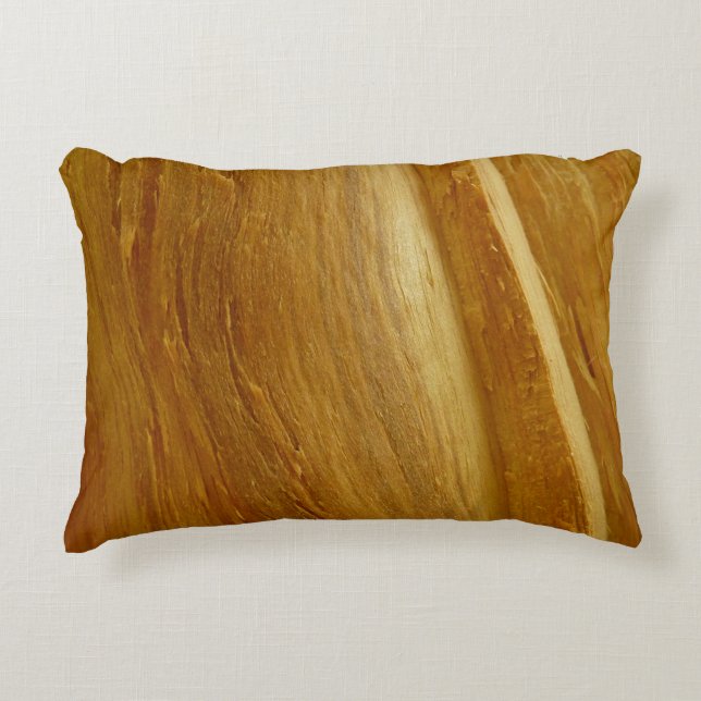 Pine Wood II Faux Wooden Texture Decorative Cushion (Front)