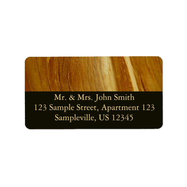 Pine Wood II Faux Wooden Texture Label (Front)