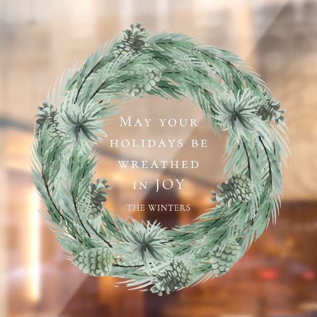 Pine Wreath Green & Red Christmas | Holiday  (Sheet 2)