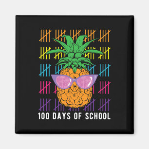 Pineapple 100 Days Of School Teacher And Student G Magnet