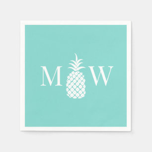 Pineapple #11 Couple 2 Initial Monogram DIY Colour Napkin