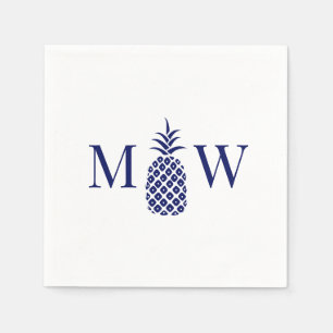 Pineapple #11 Couple 2 Initial Monogram DIY Colour Napkin