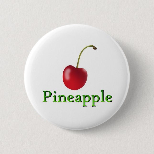 Pineapple 6 Cm Round Badge (Front)