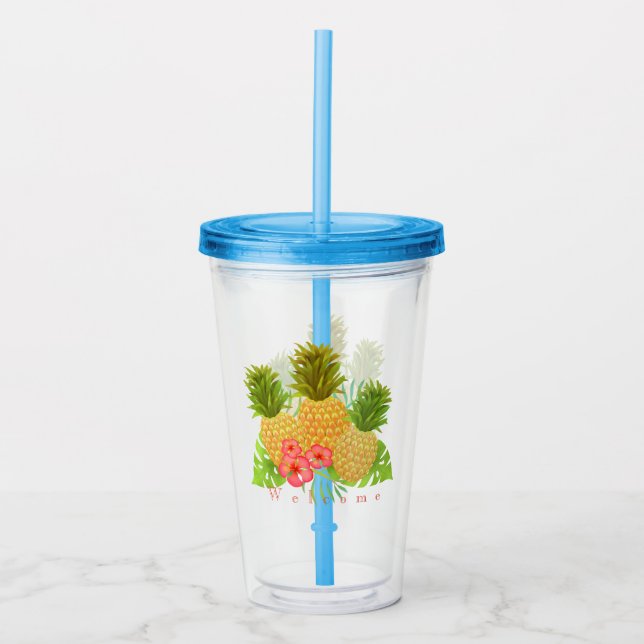 Pineapple Acrylic Tumbler (Front)