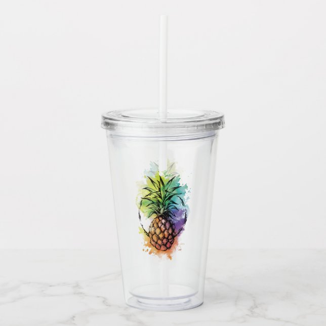 Pineapple Acrylic Tumbler (Front)