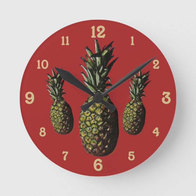 Pineapple Acrylic Wall Clock (Front)