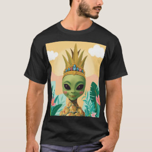 Pineapple Alien – Tropical Funny Fruit Art T-Shirt