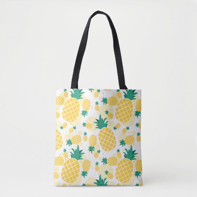 Pineapple All-Over-Print Tote Bag (Front)