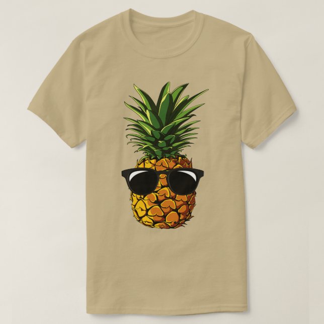 Pineapple Aloha Beaches Hawaii Hawaiian Summer (3) T-Shirt (Design Front)