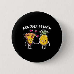 Pineapple Aloha Beaches Hawaii Pizza - Italian Foo 6 Cm Round Badge