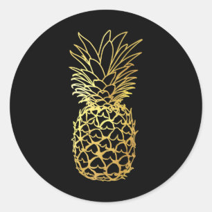 Pineapple Aloha Beaches T Shirt Hawaiian Hawaii Vi Classic Round Sticker