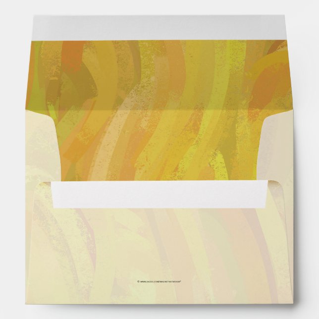 Pineapple and Black Monogram Envelope (Back (Bottom))