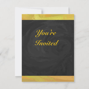 Pineapple and Black Party Invitation