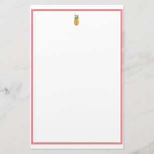 Pineapple and Coral Stationery