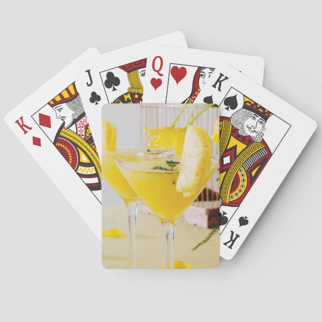Pineapple and ginger Fresca cocktail Playing Cards (Back)