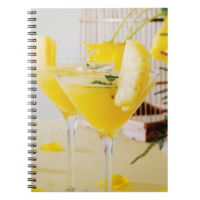 Pineapple and ginger Fresca cocktail Spiral Notebook (Front)