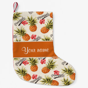 Pineapple and Hibiscus Small Christmas Stocking