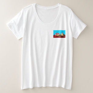 Pineapple and ice cream with a fruit smoothie plus size T-Shirt