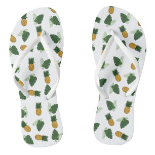 Pineapple And Palm Leaves Jandals