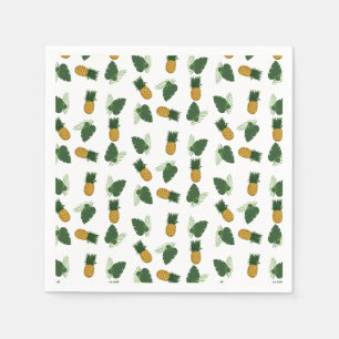 Pineapple And Palm Leaves Napkin