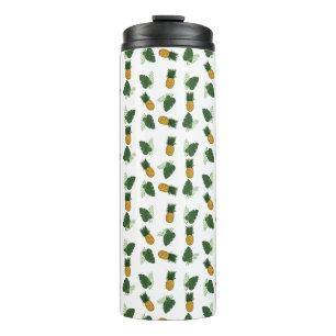 Pineapple And Palm Leaves Thermal Tumbler