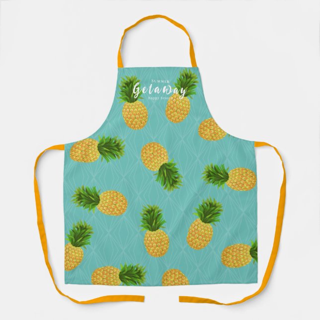 Pineapple Aqua Apron (Front)