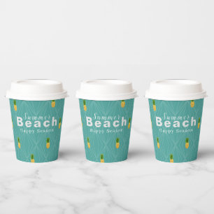 Pineapple Aqua Paper Cups