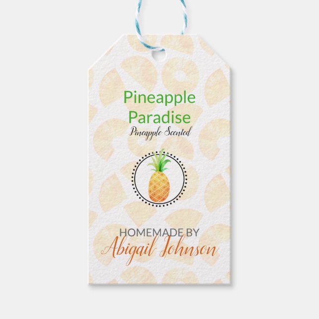 Pineapple Bath & Body  Gift Tags (Front)