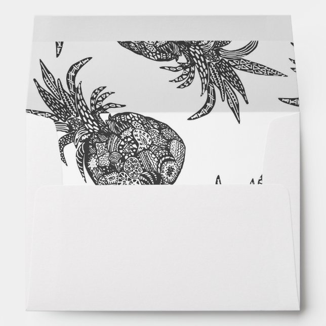 Pineapple Beach Wedding Envelopes (Back (Bottom))