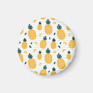 Pineapple Beauty: Hand Drawn Pattern Magnet