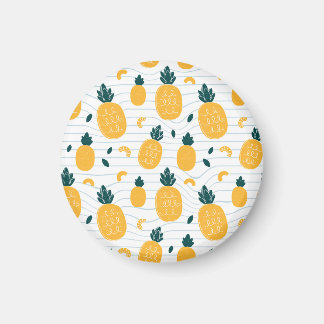 Pineapple Beauty: Hand Drawn Pattern Magnet