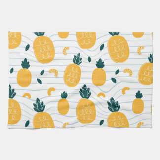 Pineapple Beauty: Hand Drawn Pattern Tea Towel